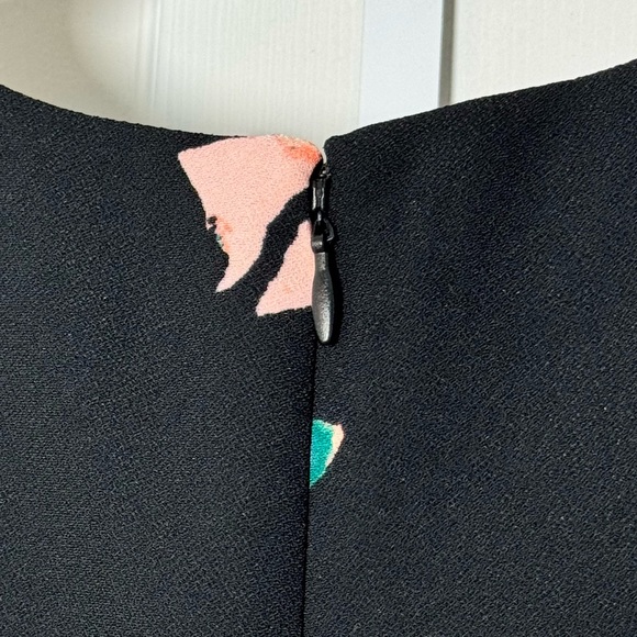 Who What Wear Black Floral Asymmetrical Hem Dress Sleeveless Small NWT - Picture 7 of 14